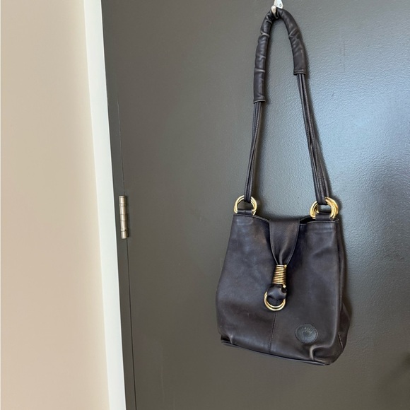 Henry’s Original Leather navy vintage bucket good embellish GVC leather bag Bag - Picture 7 of 15